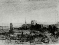 The Roofs Of Paris And Notre Dame 1886