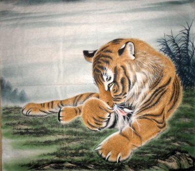 Tiger - Lukisan Cina