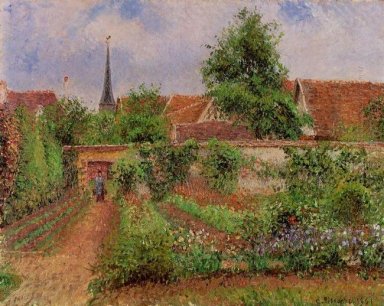 Moestuin in eragny bewolkte hemel ochtend 1901