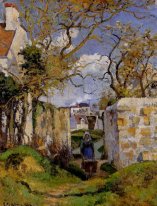 peasant pushing a wheelbarrow maison rondest pontoise 1874