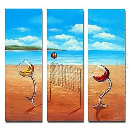 Hand-painted Landscape Oil Painting - Set of 3