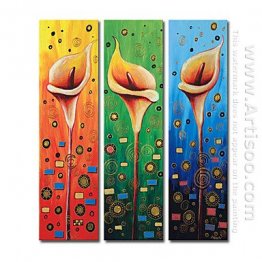 Hand-painted Abstract Oil Painting - Set of 3