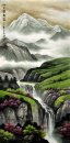 Montagnes et cascade - Peinture chinoise