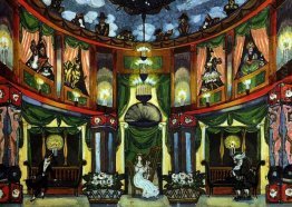 At Olympia's. Design for "Tales of Hoffmann" by J. Offenbach.