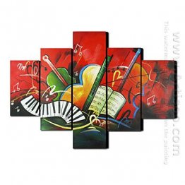 Hand-painted Oil Painting Still Life Oversized Wide - Set of 5