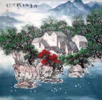 A village - Chinese Painting