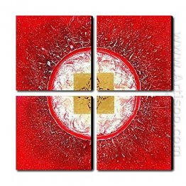 Hand-painted Oil Painting Abstract - Set of 4