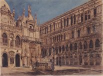 De binnenplaats van de Doge S Palace In Veneti 1867