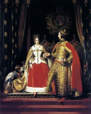 Königin Victoria und Prinz Albert an der Bal-Kostüm