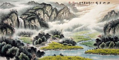 Montagnes et l\'eau - peinture chinoise