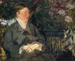 madame manet in conservatory 1879