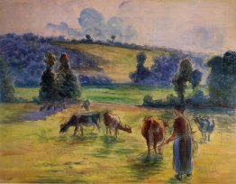 study for cowherd at eragny 1884