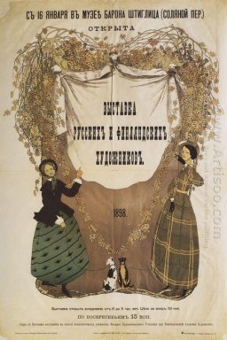 Poster Of Pameran Dari Rusia Dan Finlandia Artis 1898