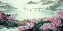 Paisaje con río - la pintura china