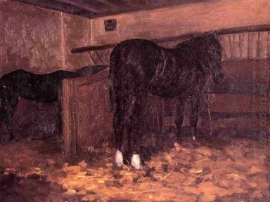 Chevaux dans l\'écurie