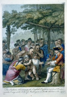 Os índios Entregando-se a Captives Inglês para Coronel Bouque