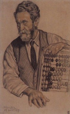 Mann mit Konten V A Kastalsky 1917