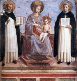 Virgin And Child With Sts Dominic And Thomas Aquinas