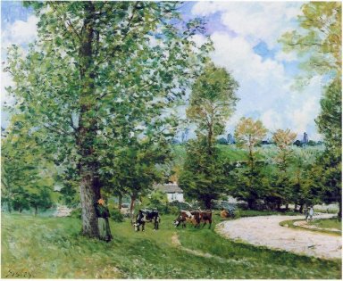 Kuhweide in der Nähe louveciennes 1875