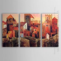 Hand-painted Landscape Oil Painting - Set of 3