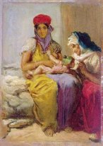 Young Moorish Woman Nursing Her Child