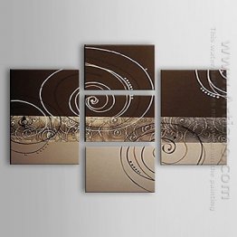 Hand-painted Abstract Oil Painting - Set of 5