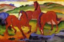 Pasto de caballos Iv Los caballos rojos 1911