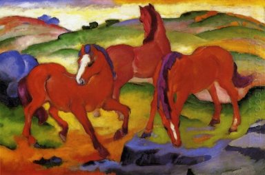 Pasto de caballos Iv Los caballos rojos 1911