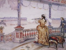 Empress Anna Ioannovna In Peterhof Temple Shoots Deer 1900