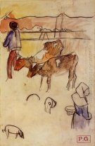 bretons und Kühe 1889