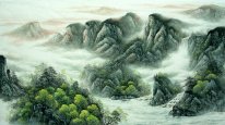 Montanha e água - pintura chinesa