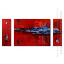 Hand-painted Abstract Oil Painting - Set of 3