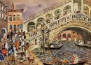 Rialto Bridge también conocido como El Puente de Rialto de Venec