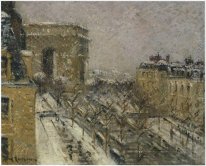 Arc de Triomphe dans la neige