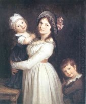 Familj Porträtt av madamen Anthony och hennes barn 1785