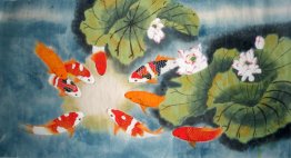 Fish&Lotus - Chinese Painting