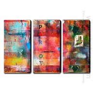 Hand Painted Oil Painting Abstract - Set of 3