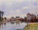 Loing fluye bajo el puente de Moret 1892