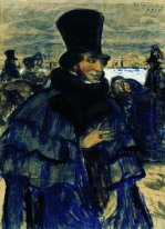 Portrait Of Alexander Pushkin On The Neva Embankment 1915