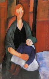 seated woman with child motherhood 1919