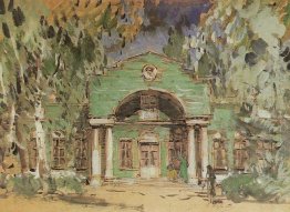 The Larin S Garden Sketch Of Set For P Tchaikovsky S Opera 1908