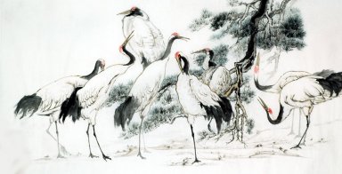 Crane - Peinture chinoise