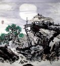 Pohon Dan Rumah - Fangzi - Lukisan Cina