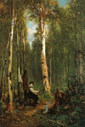 Artist at His Easel in the Woods