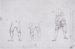 Warrior Figures From The Rear And Front