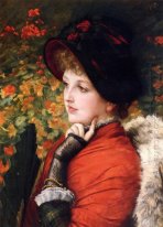 Jenis Kecantikan Portrait Of Mrs Kathleen Newton Dalam Red Dress