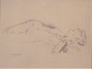 Encostado Female Nude Mileva Rolo 1912