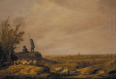 Panoramisch Landschap met Herders, Schaap