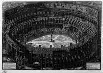 View Of The Flavian Amphitheatre Called The Coliseum A Bird