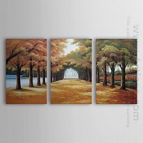 Hand-painted Landscape Oil Painting - Set of 3